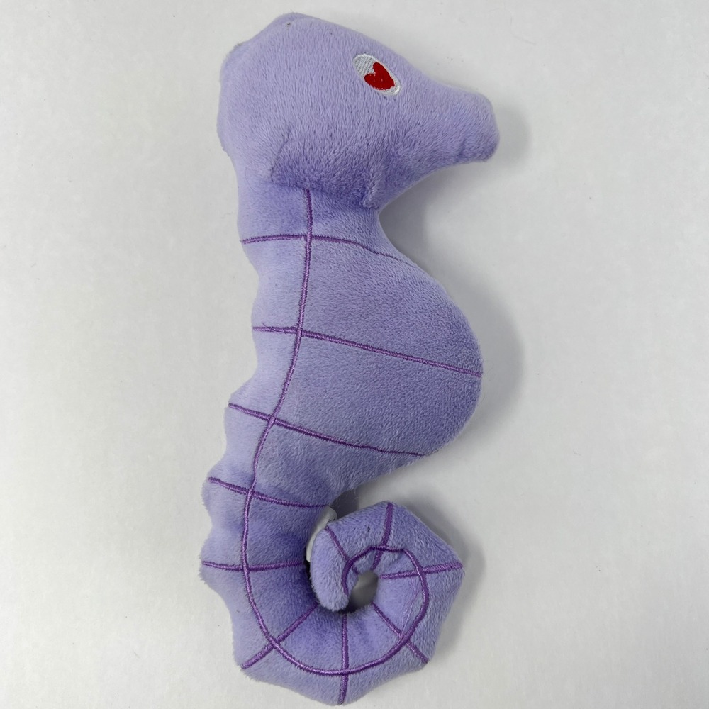 Cracker Barrel Seahorse Plush 9 Inch Purple Heart Eye Inspirational Message
